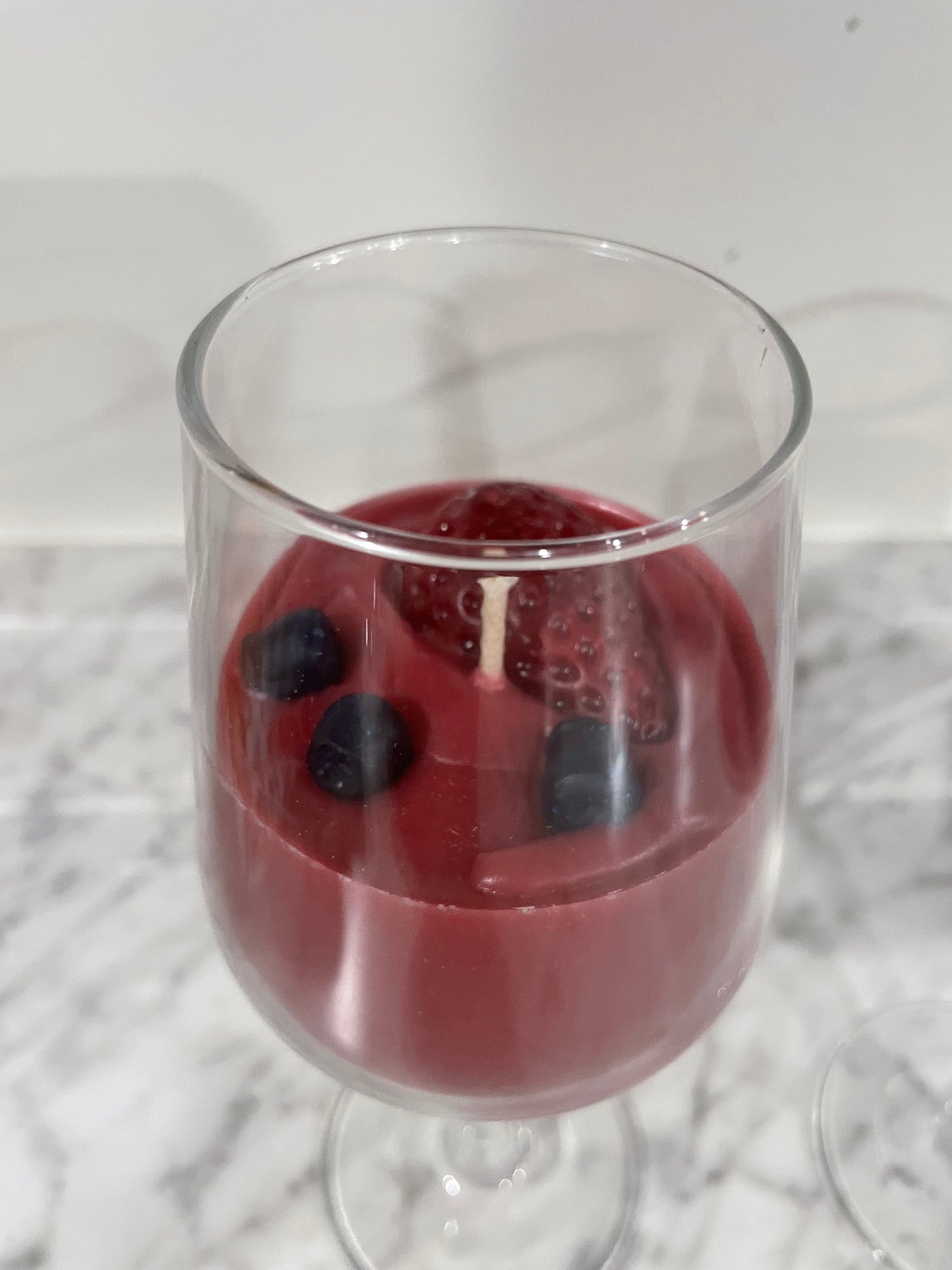 Red wine sangria candle