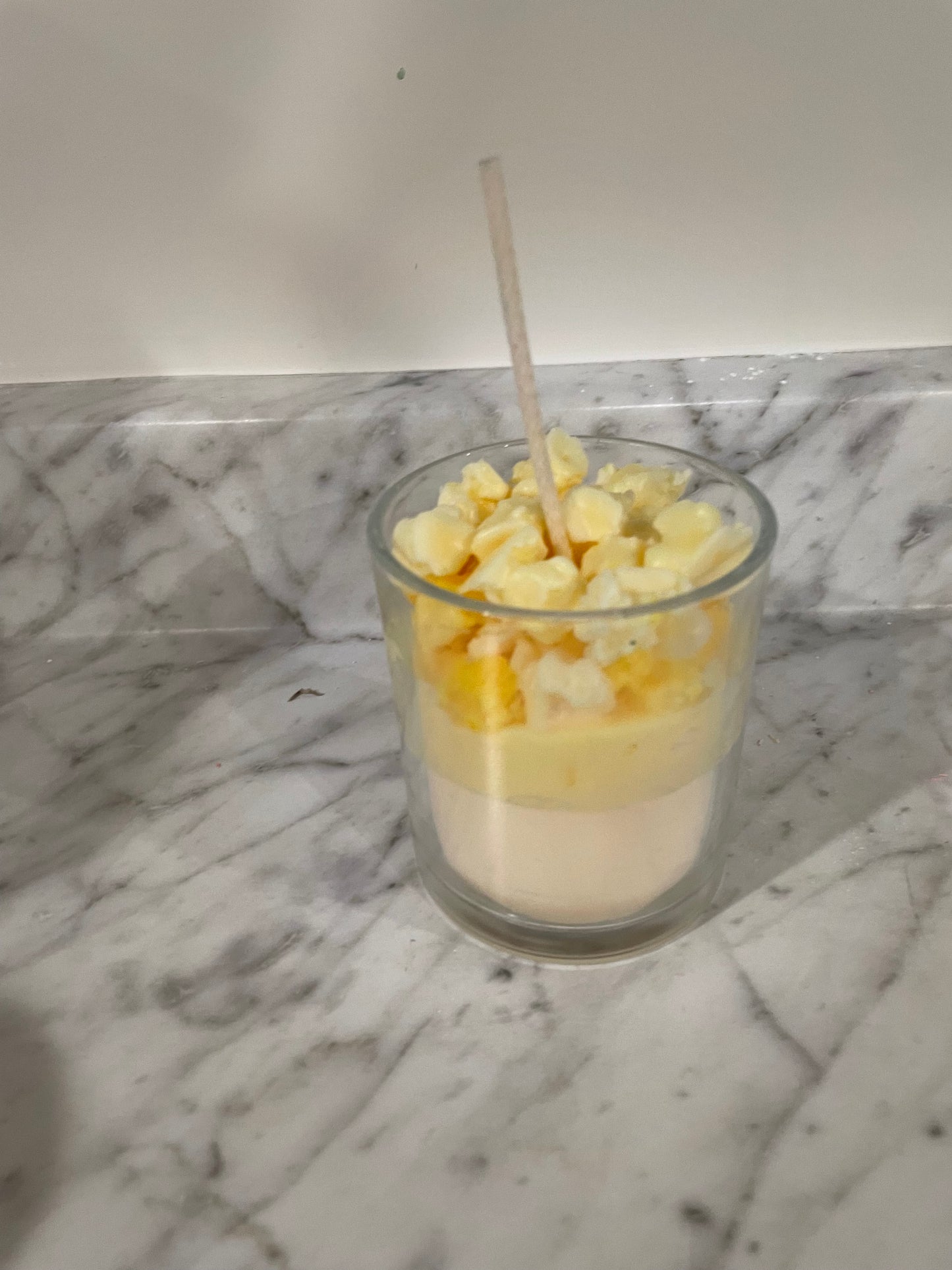 Popcorn scented candle