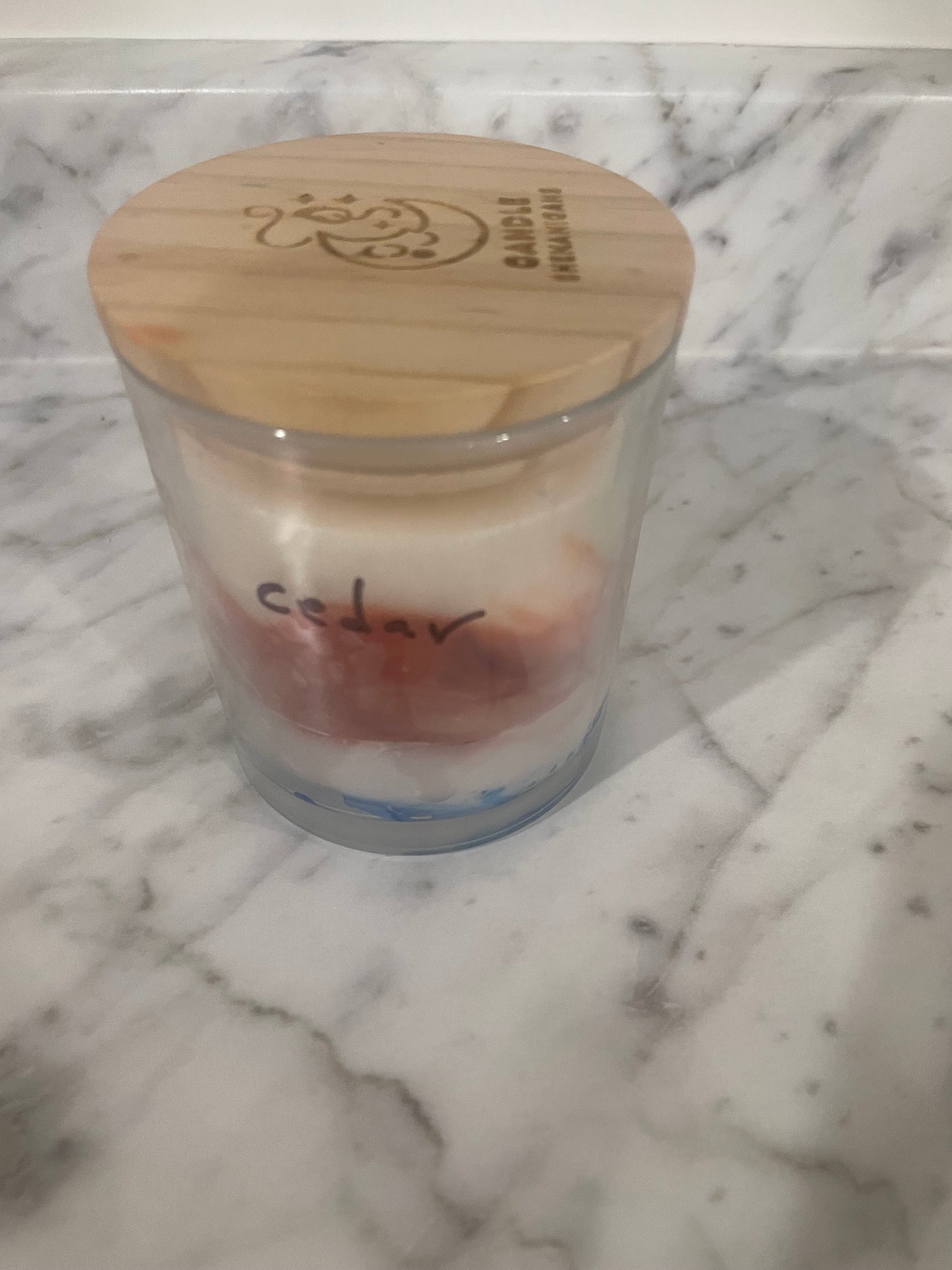 Cedar scented candle