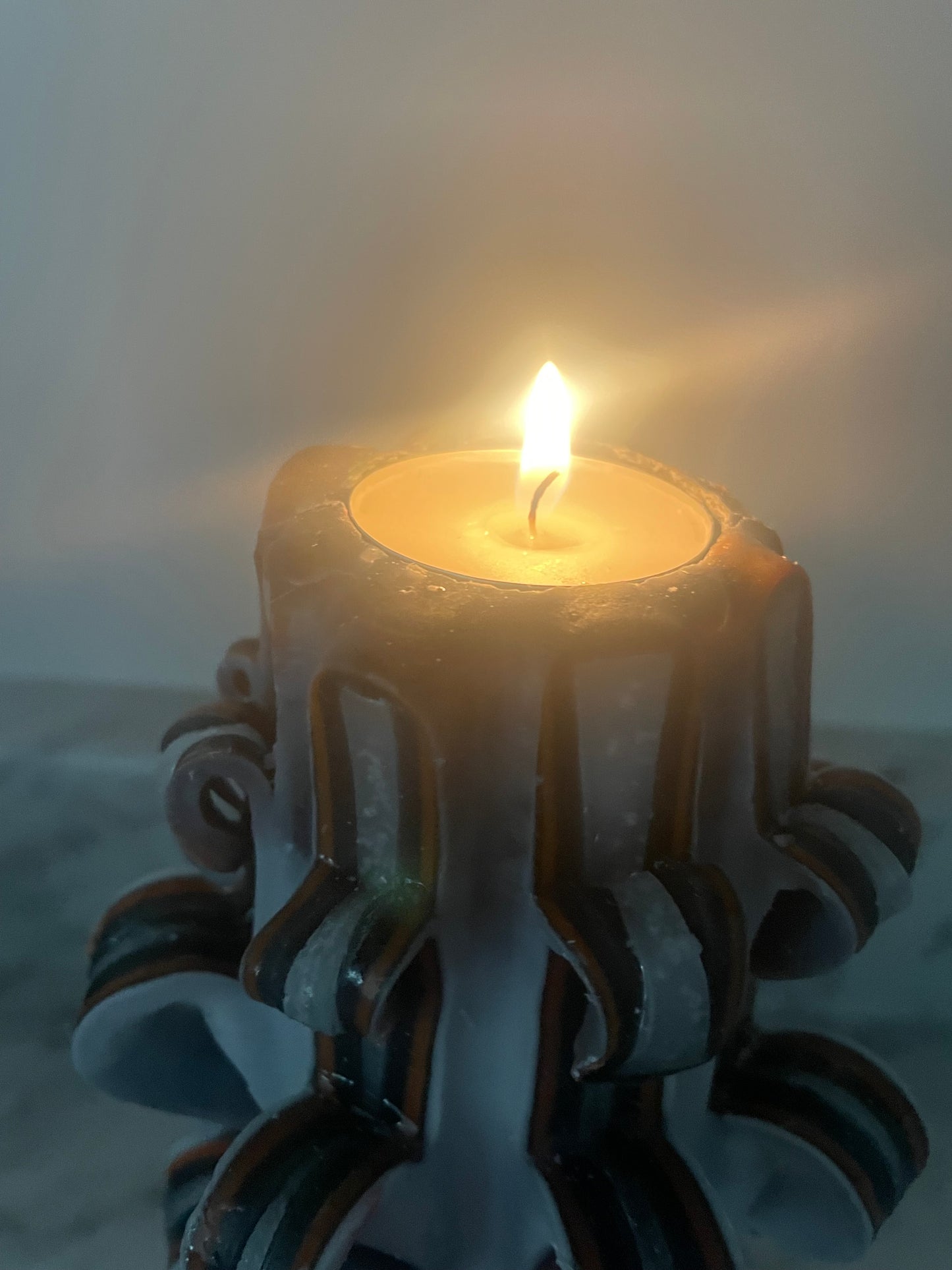 Carved candle