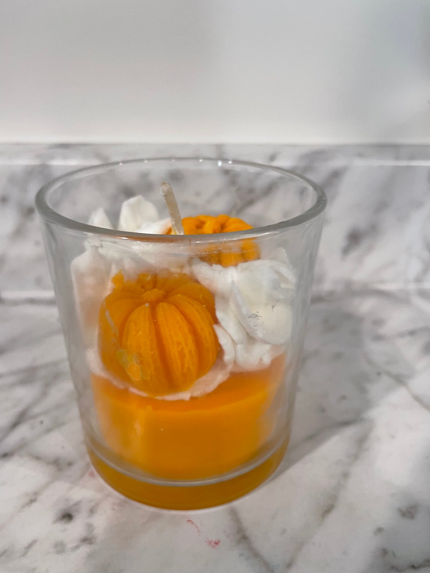 Fall candles with pumpkins and ghosts