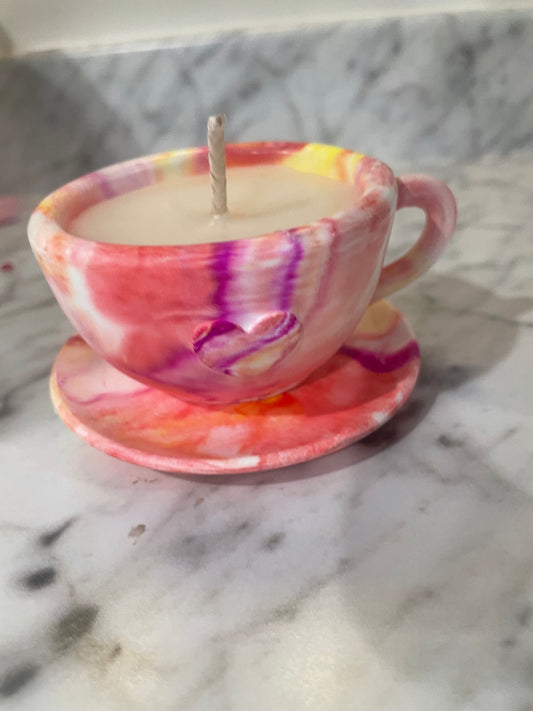 Tea cups multicolored