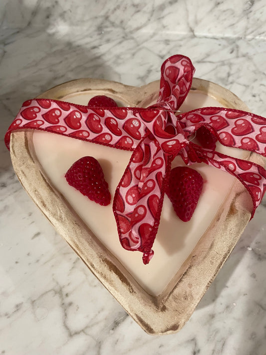 Chocolate strawberry candle