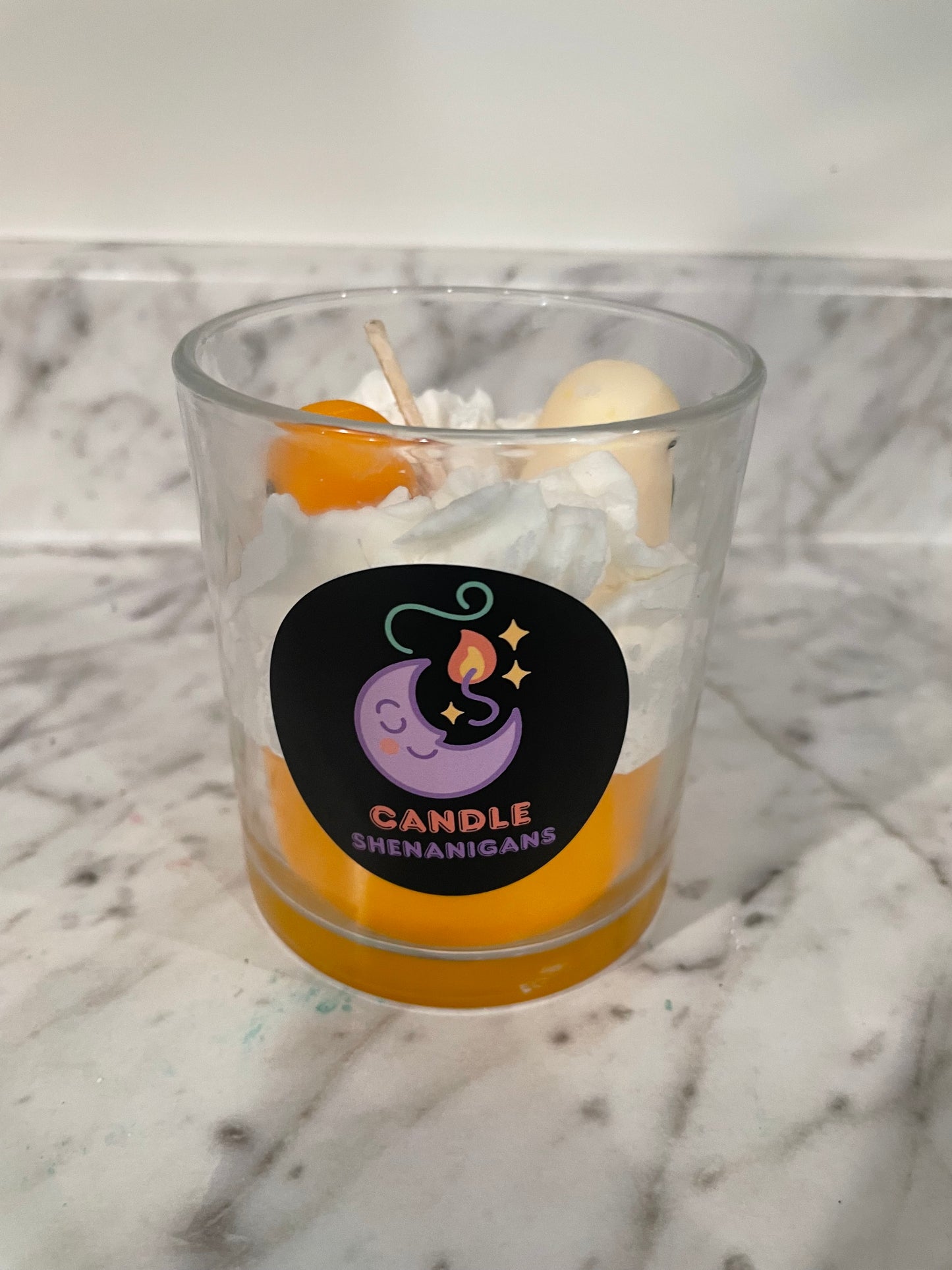 Fall candles with pumpkins and ghosts