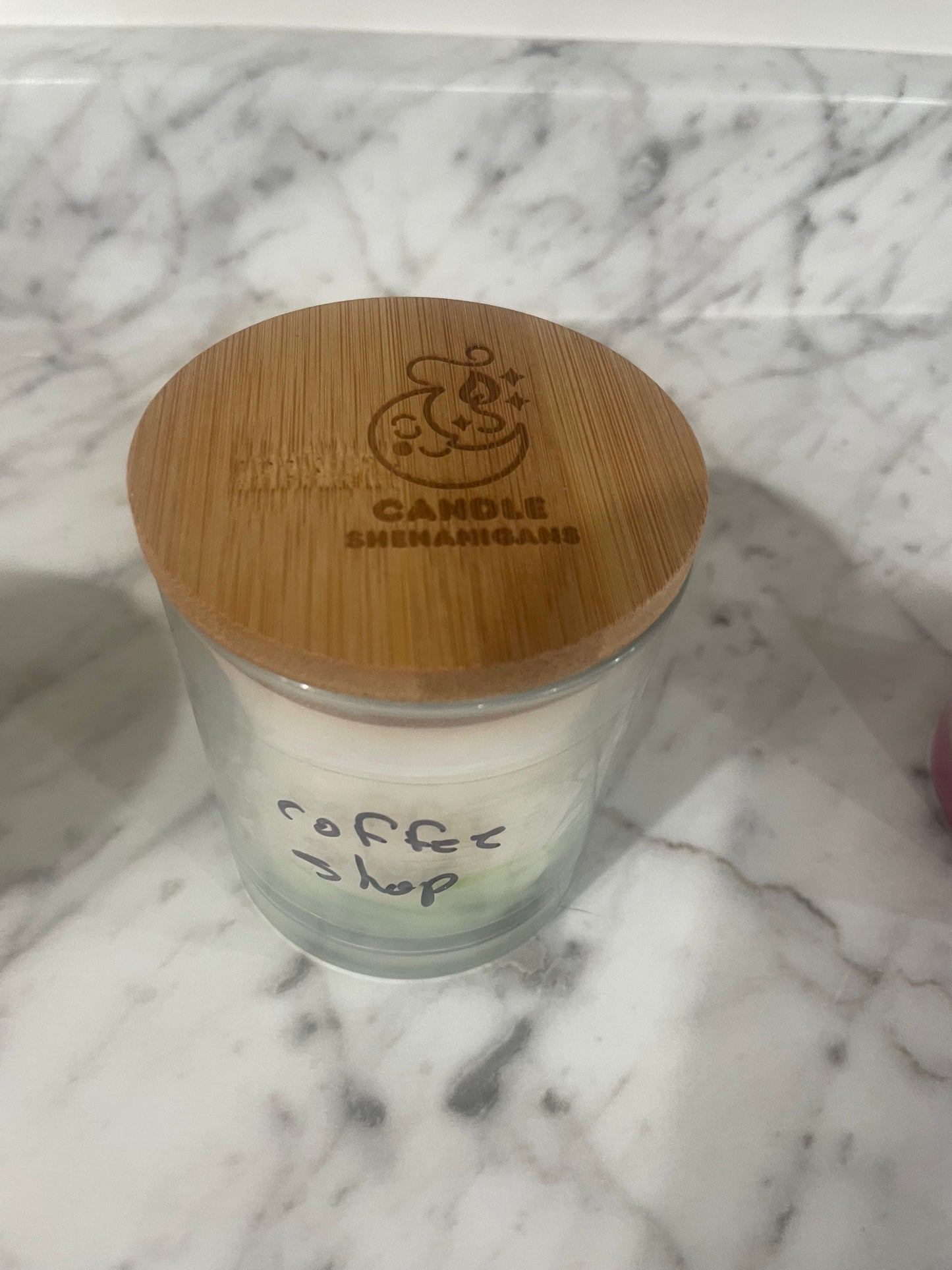 Coffee shop scented candle