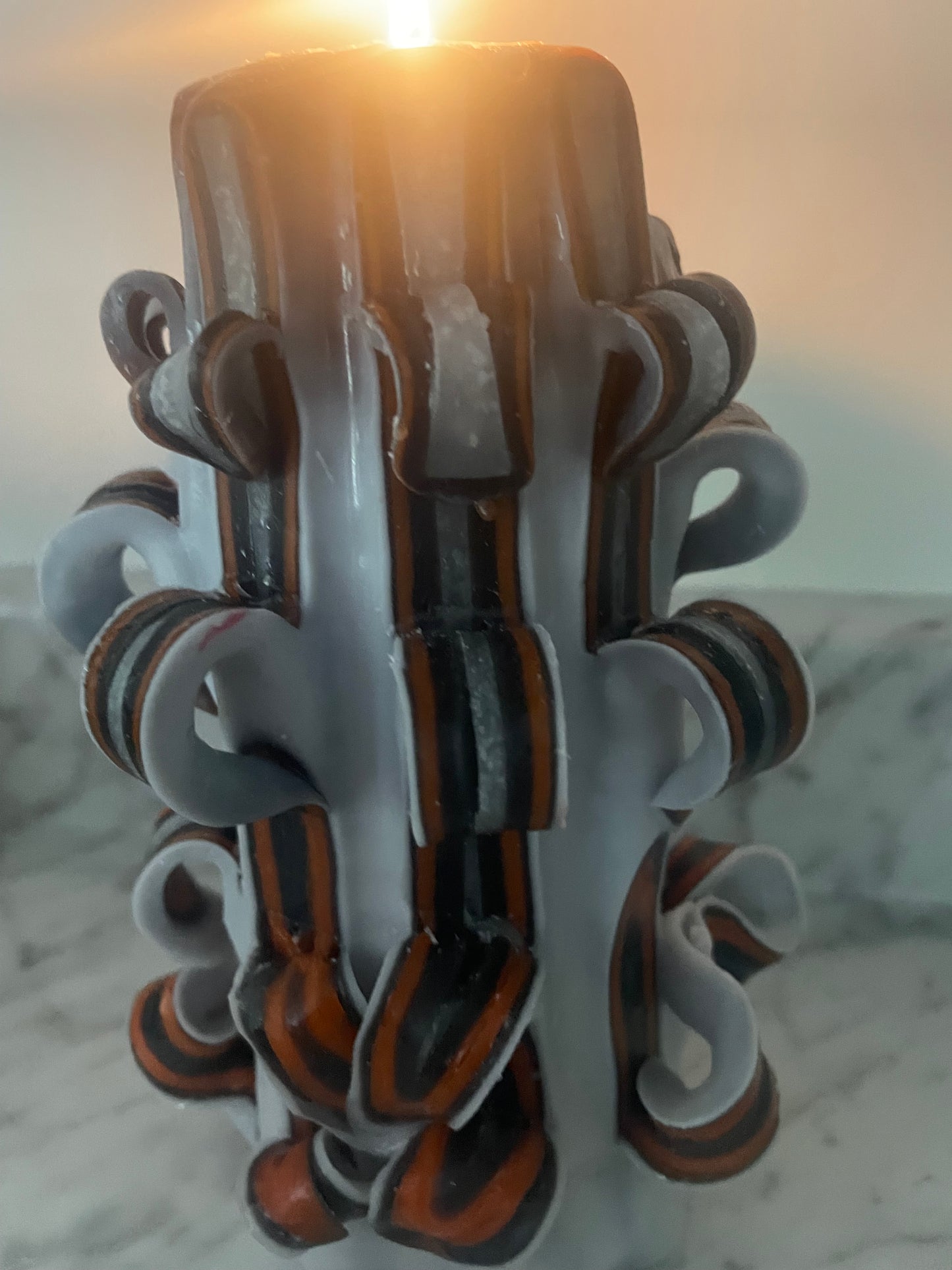 Carved candle