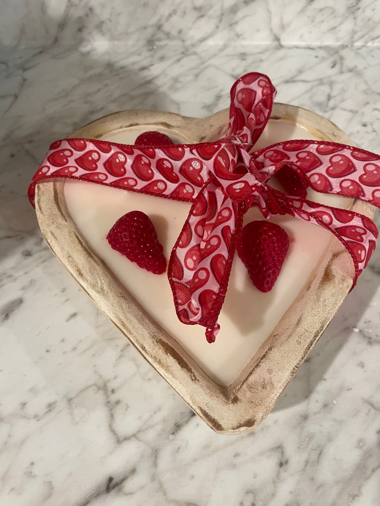 Chocolate strawberry candle