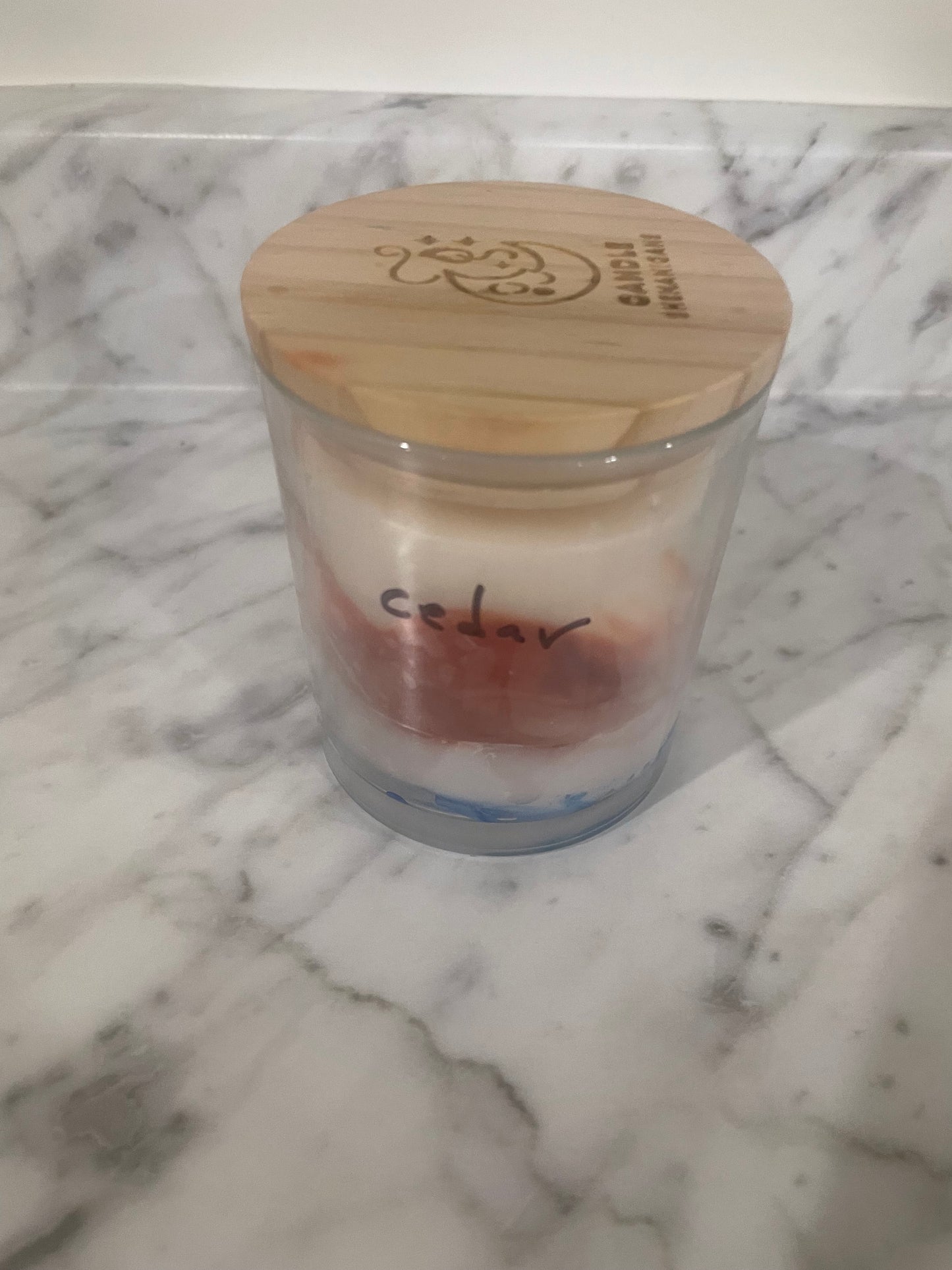 Cedar scented candle