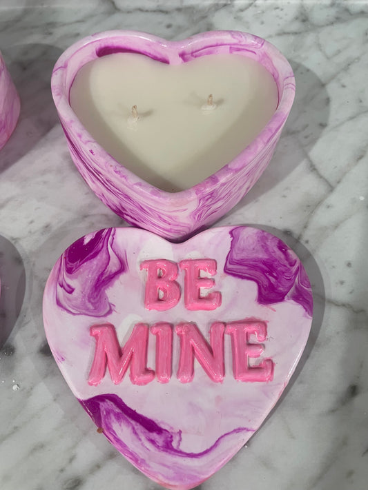 Be Mind Purple Heart candle