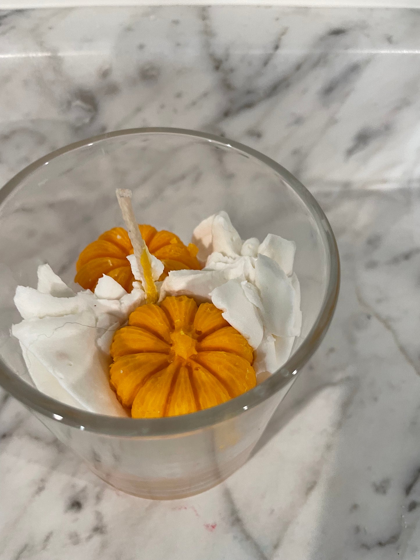 Fall candles with pumpkins and ghosts