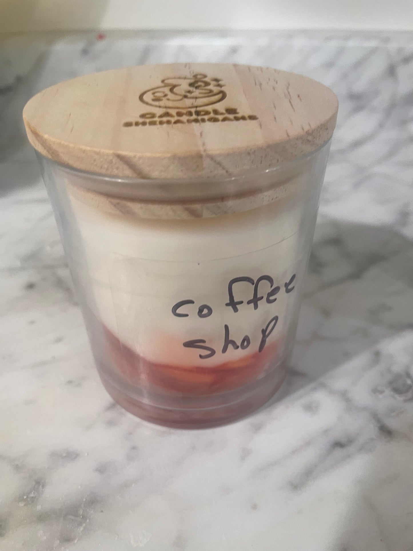 Coffee shop scented candle