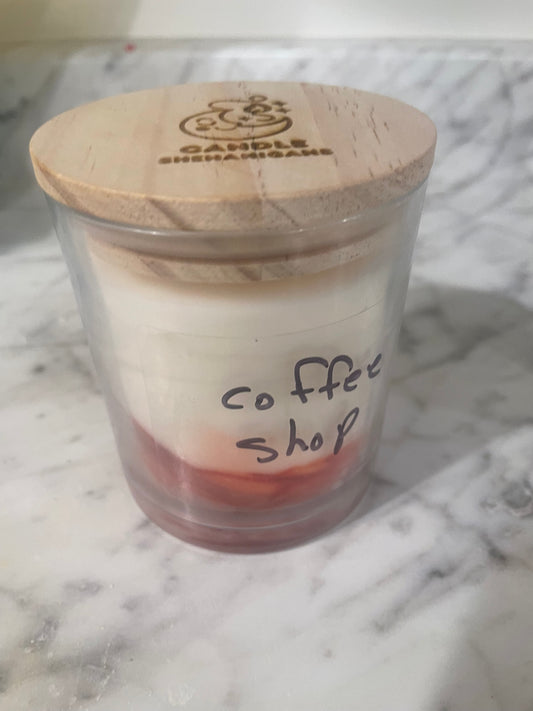 Coffee shop scented candle