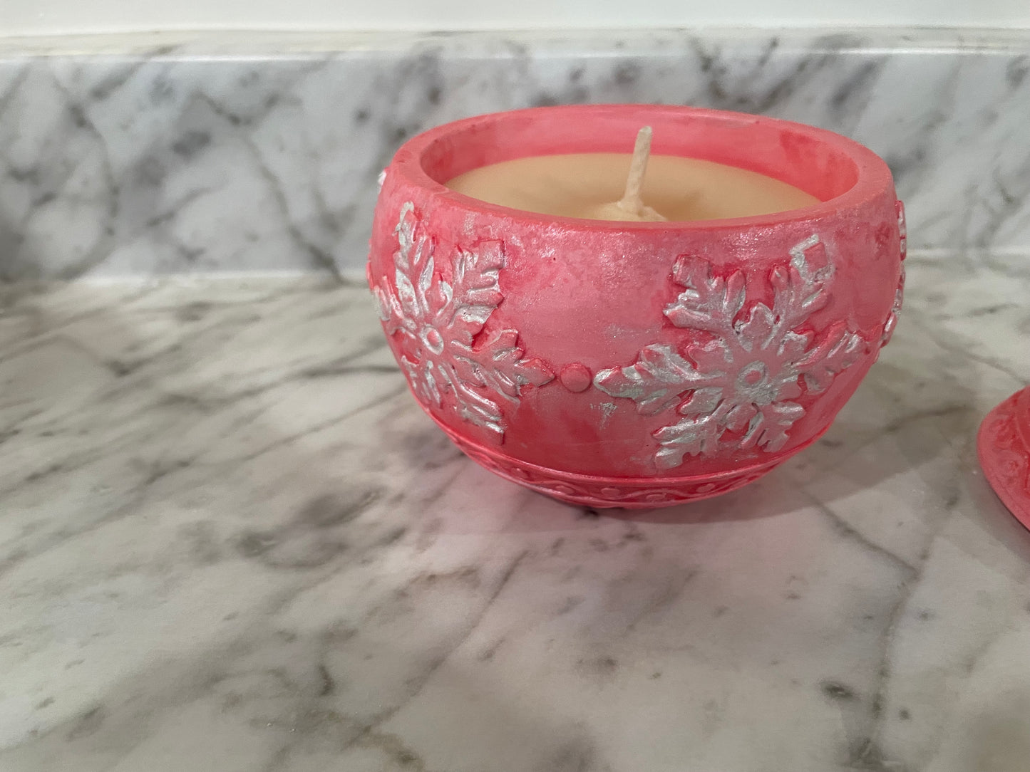 Christmas ornament candle holder