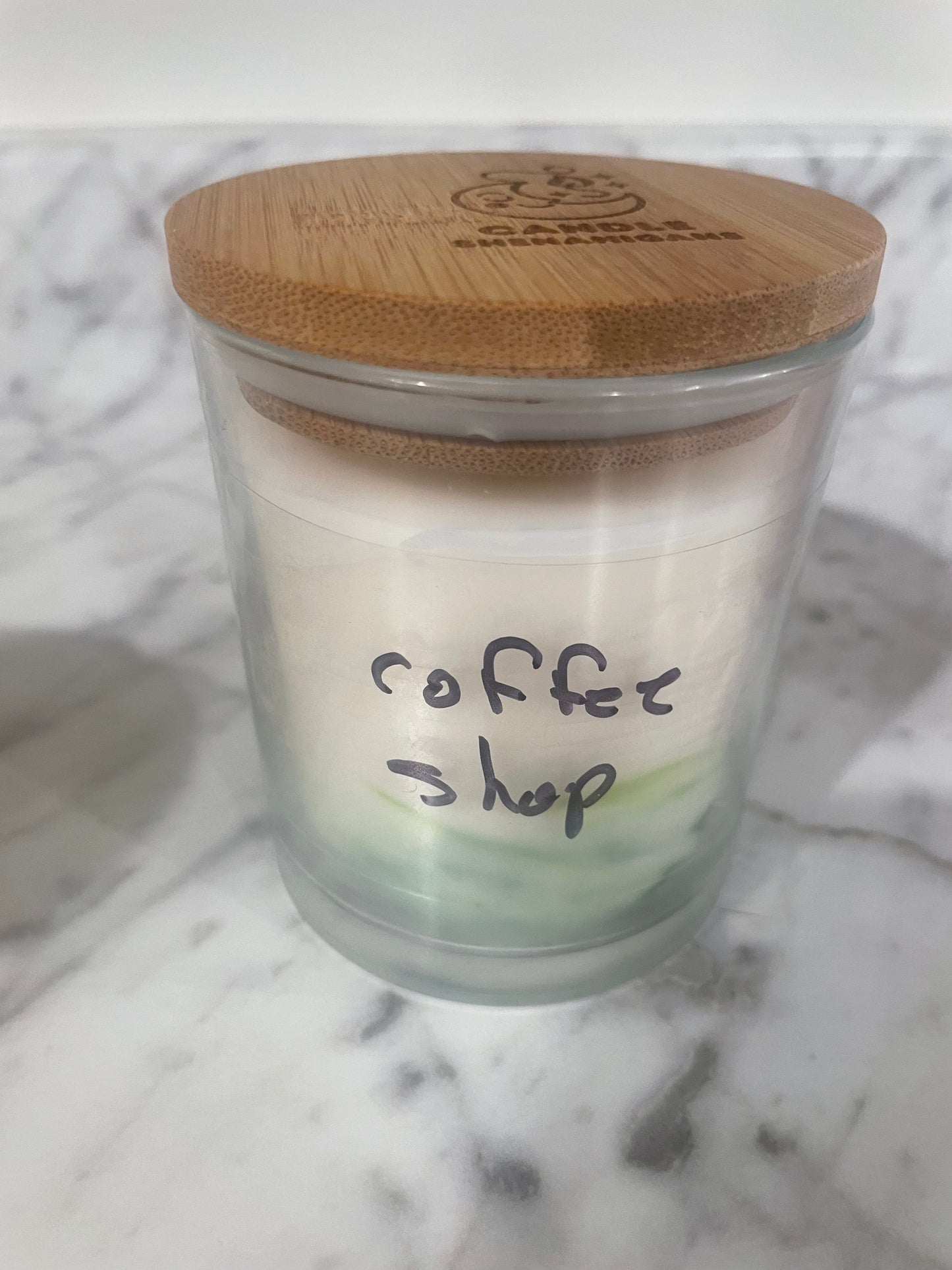Coffee shop scented candle
