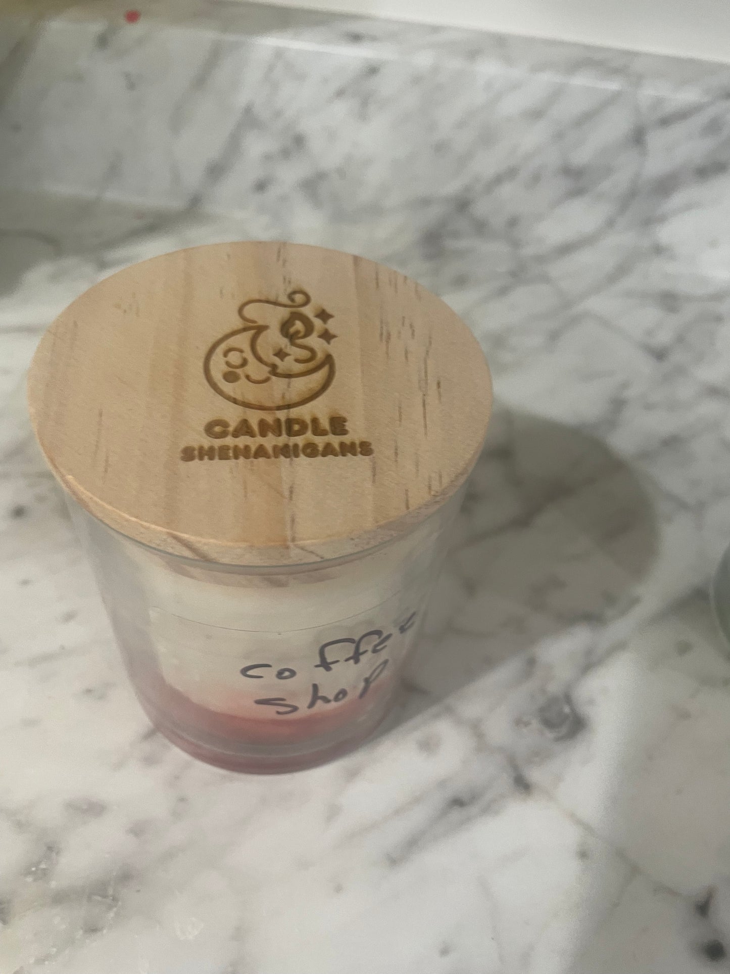 Coffee shop scented candle