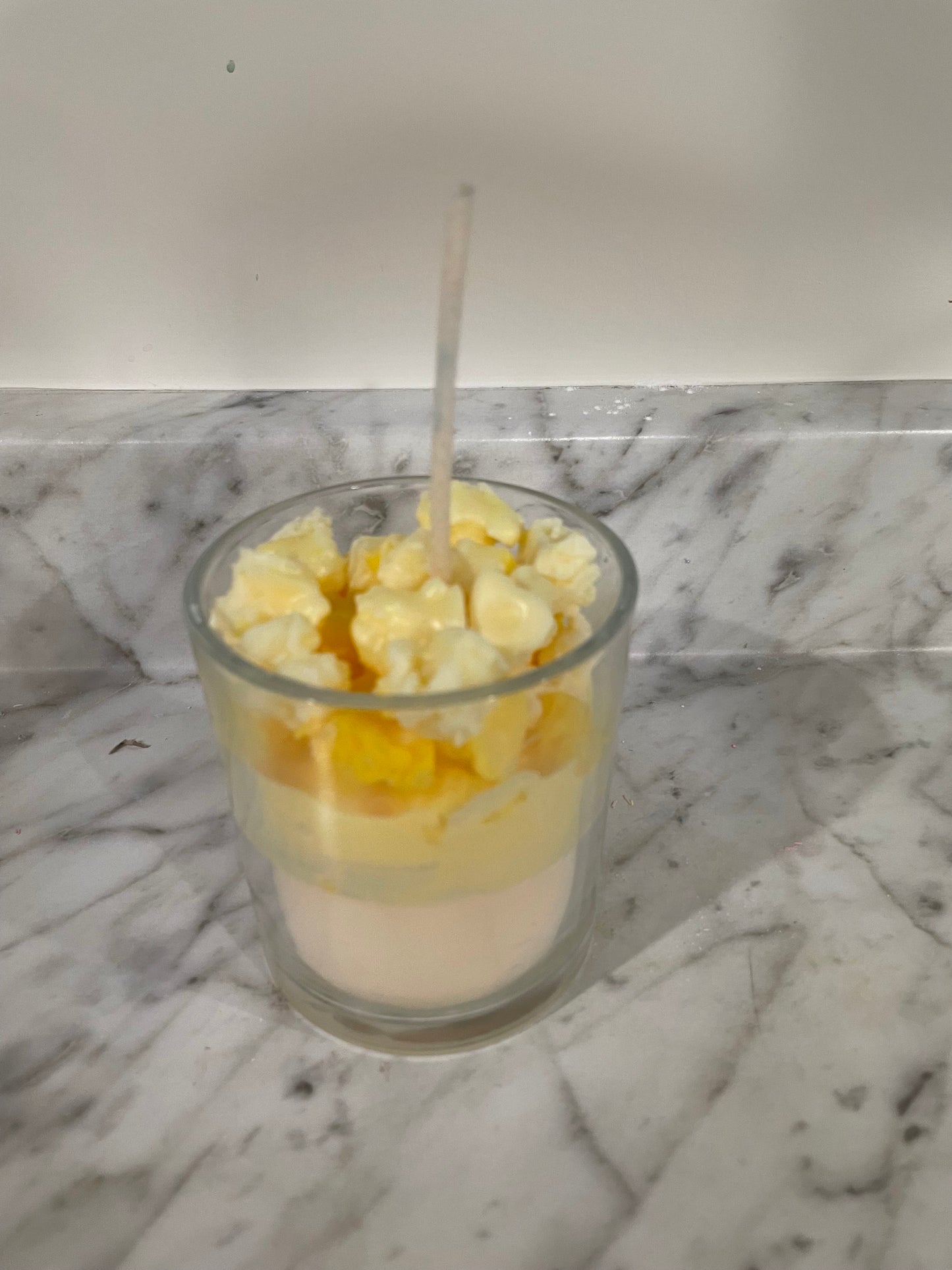 Popcorn scented candle