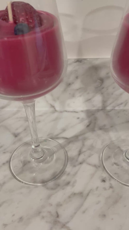 Red wine sangria candle