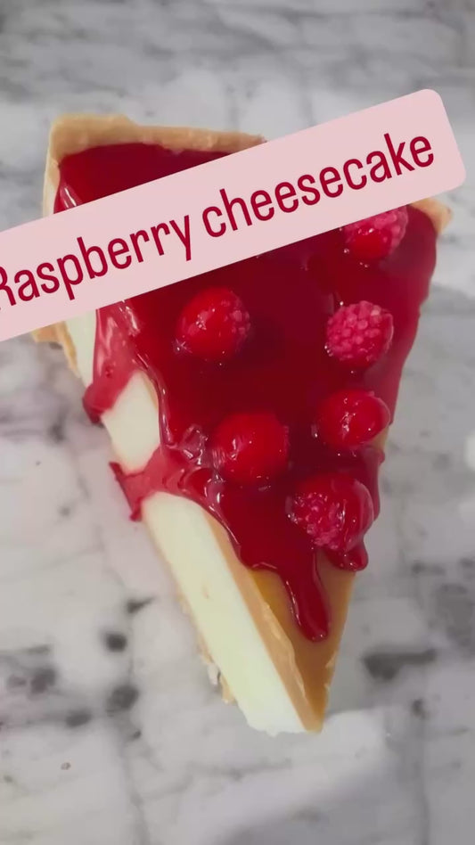 Slice of Raspberry cheesecake