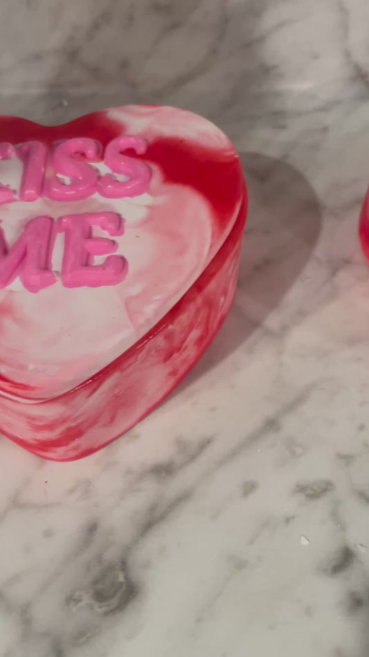 Be mine Red candle heart
