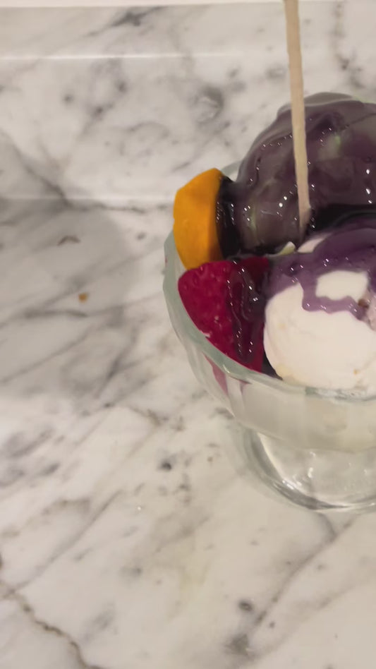 Ice cream with fruit